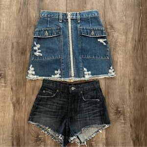 Carmar Bundle - Denim Shorts and Skirt Size 26